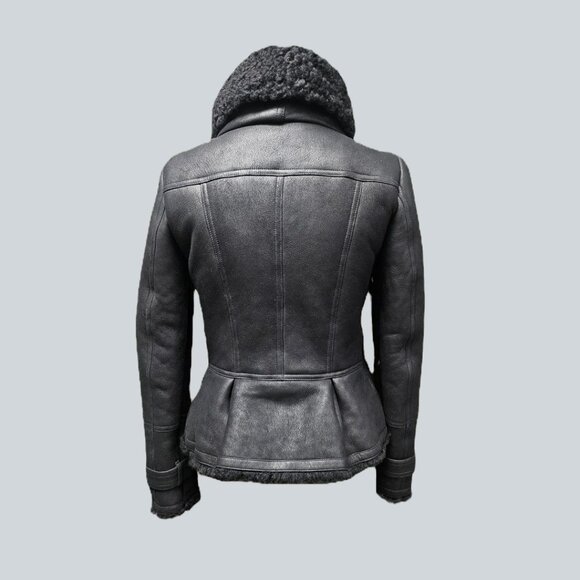 Burberry Sheep Shearling Zip-Up Jacket - Picture 3 of 5